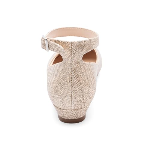 Ballet Flat Shoes for Women with Ankle Strap Low Wedge Heel, Cute Flats for Women, Comfortable Casual Dress Shoes4