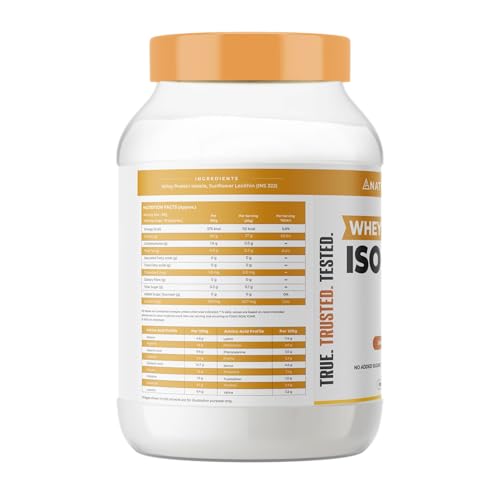 NATURALTEIN Natural Whey Protein Isolate Unflavoured - 1 kg (Naturally flavored, Non GMO, No Artificial Sweeteners)