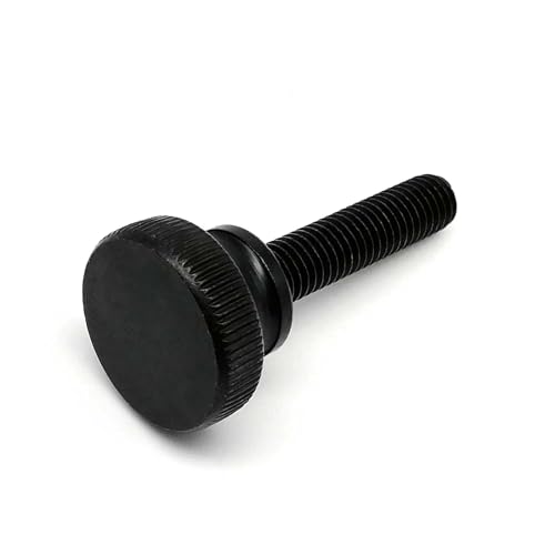 1/2/5pcs M3 M4 M5 M6 DIN464 GB834 Knurl High Step Head Hand Tighten Thumb Screw Curtain Wall Glass Lock Thumbscrew Adjust(Black,
