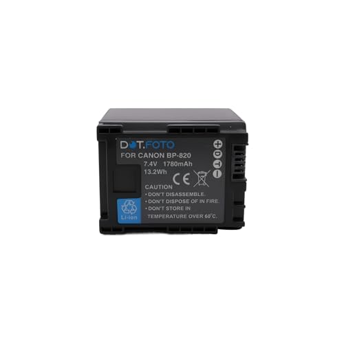 Batería recargable BP-820 de 7.4v con celdas de litio sin efecto memoria para Canon VIXIA 3