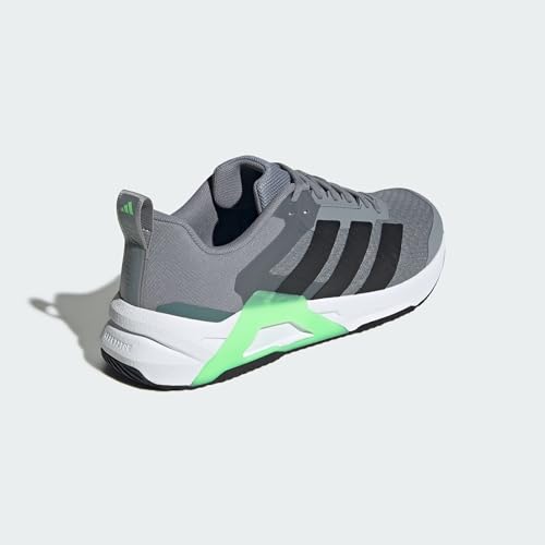 adidas Men's Chaussure de Training Dropset Control, Grey/Core Black/Lime Burst, 41 1/3