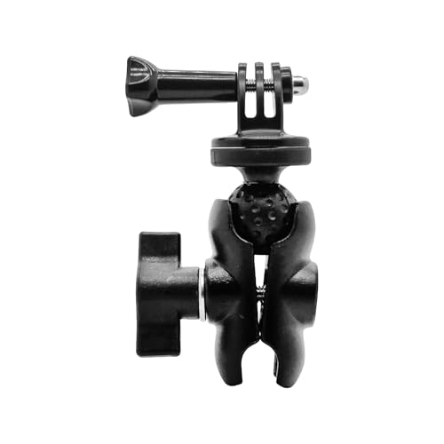 Adaptador de montaje de bola de 1 pulgada para Insta360 X4, X3, X2, X, One R, RS, GO 3S 2, GoPro Hero, compatible con soportes de cabeza de bola RAM, brazo de enchufe doble tamaño B (brazo de enchufe