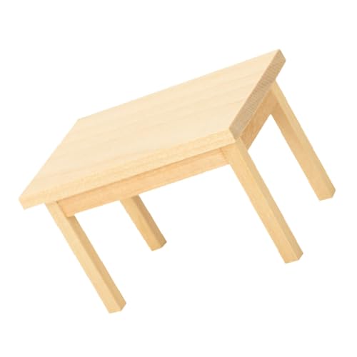 TOYANDONA Mini Puppenhaus Holztisch Puppen Esstisch Mini Esstisch Miniatur...