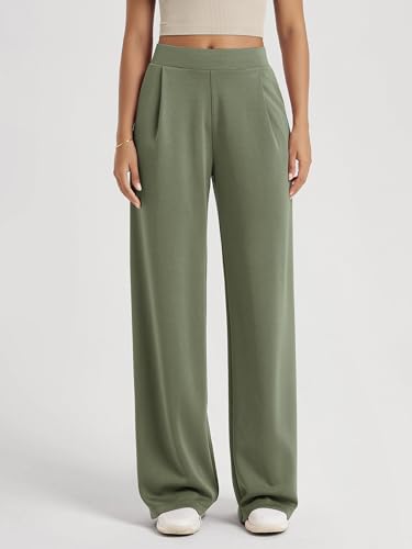 Image of ODODOS Modal Soft Wide Leg Pants for Women High Waist Casual Relaxed Pants with Pockets-27 /29 inch / 31 inch Inseam