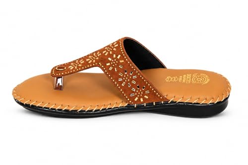 Image of Women's Black Synthetic Leather Flat Sandals | Trendy Comfortable Casual Wear Footwear