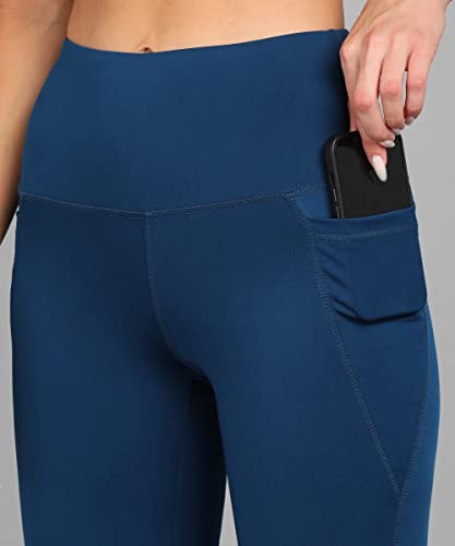 Image of Rock Paper Scissors Premium Flare Gym Pants High Waist Stretchable Flared Leggings with Pockets Gym wear /Active Wear Tights Yoga Pants Womens Workout Tights Gym Tight Black