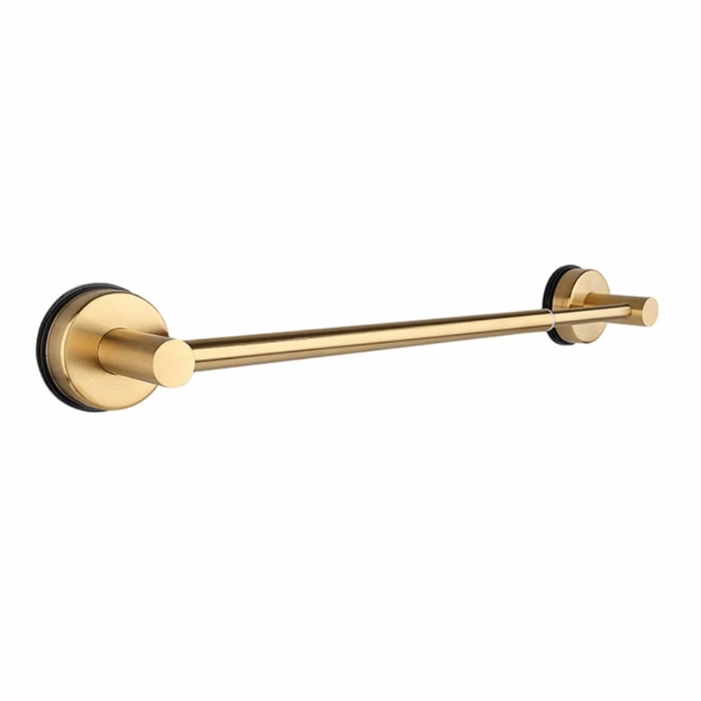 VVW&LIU Stainless Steel Adjustable Towel Bar Retractable Single Bar Towel Holder Punch-free Wall-mounted Extendable Towel Rack,Gold