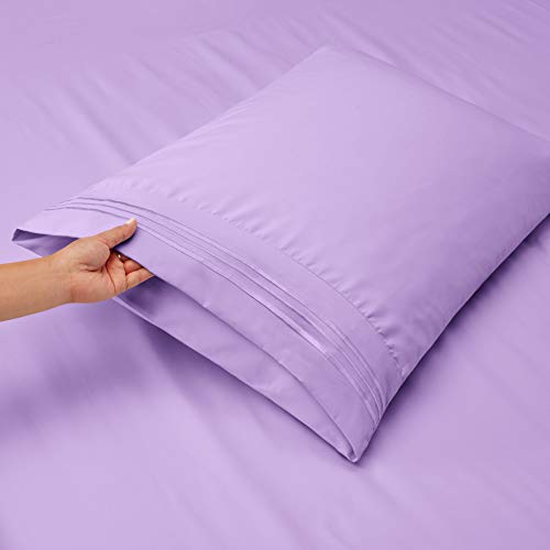 Image of Nestl Full Bed Sheet Set - Lavender - 4-Piece Deep Pocket | Instantly Soft, Night-One Ready (No Wash Required). Fits 16-Inch Deep Pockets, 360-Degree Elastic Grip