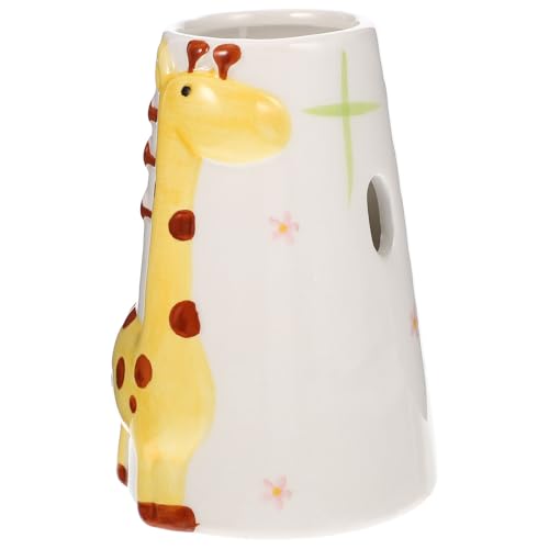 Ciieeo Botellero de Cerámica para Hámster Soporte Estable, Diseño Grueso Resistente, Tamaño Compacto, Adecuado para Jaulas de Mascotas Pequeñas y Uso Diario