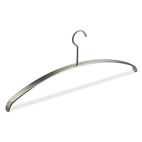 Kleiderbügel echt Edelstahl gebürstet 455 x 20 x 185 mm Garderobenbügel Bügel Cover