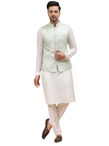 Nehru Kurta Pyjama homme ensemble tunique indienne avec gilet sans manche mariage