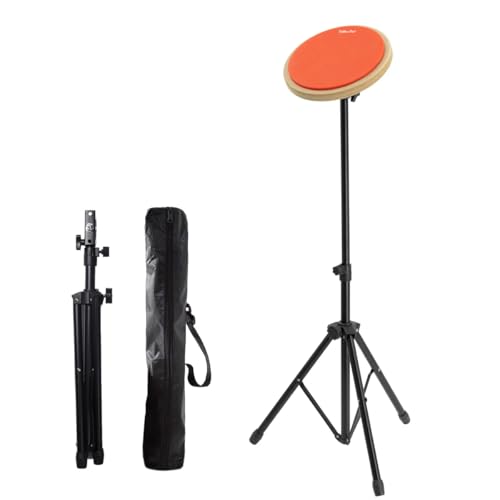 Image of Softline Pro 8 inch Round Dumbed Drum Practice Pad Kit, Single Side with Stand (SP-DPPR-08-Kit-OG)