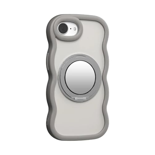 Coque rigide iPhone 15 Pro gris antichoc avec anneau magnétique pour charger sans fil