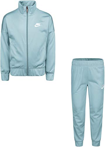 Nike Little Girls Logo Taped Full Zip Tricot Jacket & Pants 2 Piece Set (Aloe(36F414-E37)/White, 12 Months) #TOP9