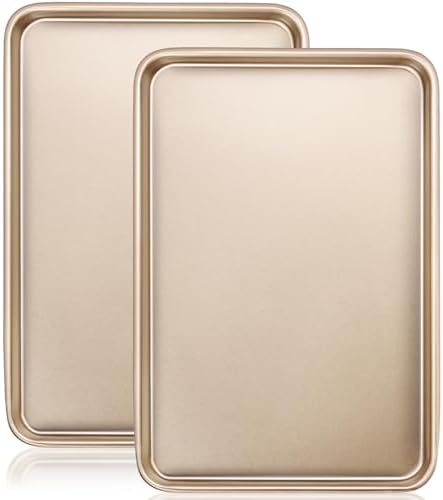 Baking Sheet Pan Set of 2, Wildone Commercial Cookie Sheets for Baking, Nonstick Carbon Steel Oven Tray Half Sheet Pan 17.5x12 Inch, Heavy Duty & Easy Clean - Thumbnail 2