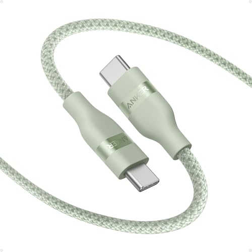 Image of Anker Nano USB C Cable, 240W Flexible Multi-Color Braided Cord, Fast Charging Type C Charger for iPhone 17 Series, MacBook Pro and More (Green, 3ft)