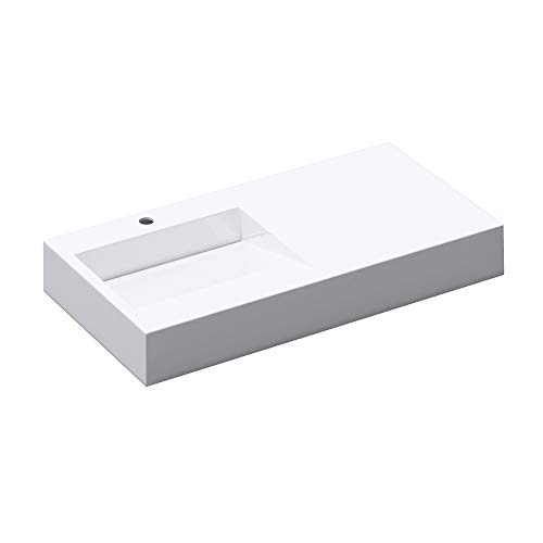 Mai & Mai® Lavabo da Appoggio 100x51x13cm, Lavabo