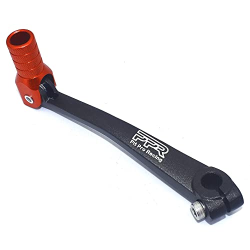 Image of CNC Aluminum Gear Shifter Lever, Foldable Gear Shift Lever Fit for 50cc 110cc 250cc CRF50 XR50 XR CRF Dirt Pit Monkey Bike Motorcycle ATV Quad Accessory (Black&Orange)