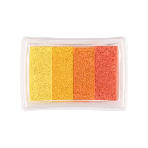 YPSelected artigianato tampone inchiostrato inkpad di carta, legno tessuto 15 colori disponibili per timbri (Multi - Orange)