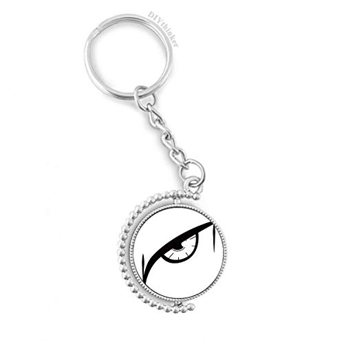 Porte-clés rotatif motif Eye Vecteur Noir 1,2 x 3,5 pouces multicolore