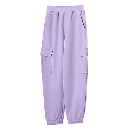 Boys Girls Hip Hop Trousers Kids Cargo Pants Elasticated Jogger for Streetwear Dance High Waist with Multi Pockets - Main Image