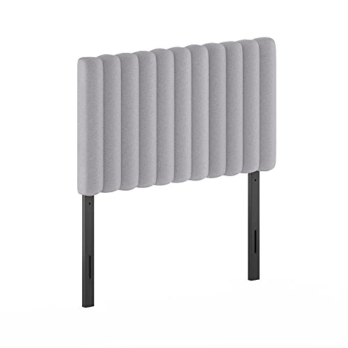 Image of Furinno Roanne Upholstered Tufted Headboard, Glacier, Twin