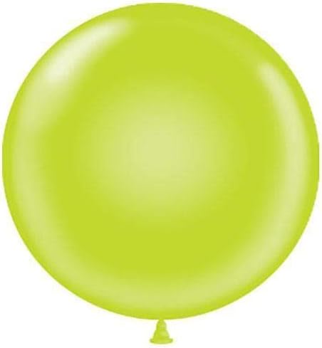 Globos de látex verde lima de 17 pulgadas, paquete de 50 por Tuf-Tex Latex Balloons