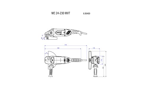 Metabo Winkelschleifer WE 24-230 MVT (606469580) Kunststoffkoffer, 2400 Watt, Scheiben-Ø: 230 mm, Leerlaufdrehzahl: 6600 /min – Bild 7