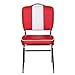 WOHNLING Elvis American Diner des années 50 Retro | Siège rembourré avec Dossier | Chaise de Salle à Manger Couleur Rouge Blanc