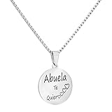Es un regalo ideal para expresar tus sentimientos a la Abuela. Es un diseño de joyería moderna, El Colgante y la Cadena son de Acero Inoxidable Antialérgico Brillante Inalterable