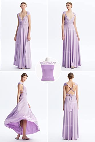 Image of Multi-Way Wrap Infinity Maxi Dress for Bridesmaids & Wedding Guest | 31 Colors for All Wedding Themes, One Size & Plus, 1 Dress for Any Events, Evening, Prom, Gala, Non-See-Through, Wrinkle-Free