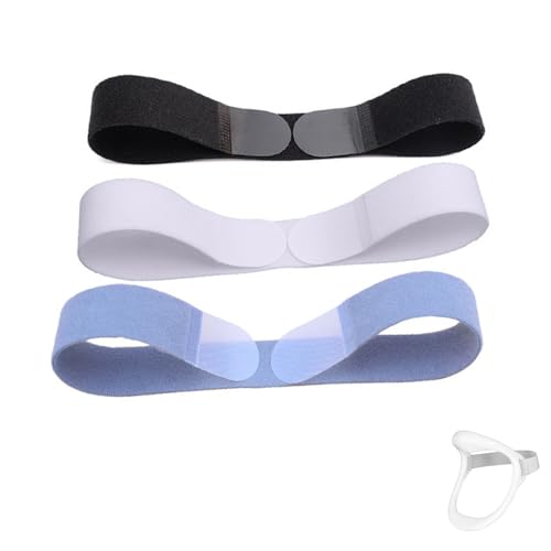 DeaHea 3 Pack Neck Brace Straps Replacement Hook and Loop Neck Collar Strap Neck Bands for Neck Stretcher Cervical Traction Neck Collar Support Adjustable Cervical Collar Neck Posture Corrector