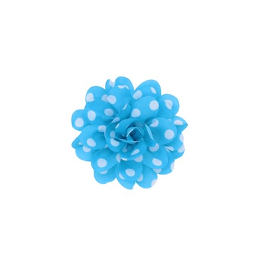 Image of Flower Hair Clip and Brooch Pin Double Color Spot Flower Broochs Lapel Pins Dainty Elegant Camellia Brooch Pin Handmade Petals DIY Clothing Shoes Hats Accessories Wedding Party Dance Banquet Dress Suit Ceremony Jewelry Accessories for Women (Blue)