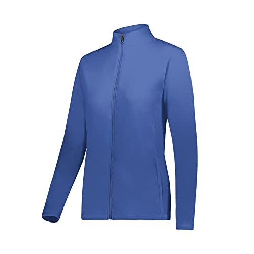 Augusta Sportswear Women's Ladies Micro-Lite Fleece Full-Zip Jacket, Royal, Large