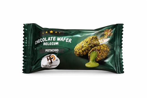 Image of Choco Pistachio Chocosticks (24 Pieces) | Belgian Cream Filled Chocolate Sticks | UAE Imported Premium Pistachio Snack | Vegetarian Luxury Chocolate Pack