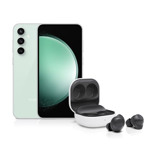 SAMSUNG Galaxy S23 FE Cell Phone (Mint) + $49.99 Buds FE (Graphite) 256GB Unlocked Android Smartphone w/Long Battery Life and True Wireless Bluetooth Earbuds w/Wing Tip Design, US Version, 2023