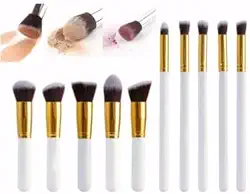 Kit Pincel Para Maquiagem Para Esfumar Contorno – 10 Peças cores variaveis