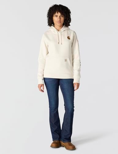 Carhartt Women's Clarksburg Graphic Sleeve Pullover Sweatshirt (Regular and Plus Sizes), Malt Brown, Large - 3