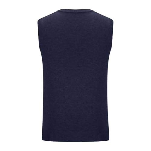 Men's Sweater Vest Sleeveless V Neck Knitted Vests Slim Fit Casual Lightweight Warm Pullover Sweaters Waistcoat2