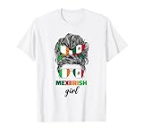 Half Mexican And Irish Mexico Ireland Flag Girl For Women T-Shirt