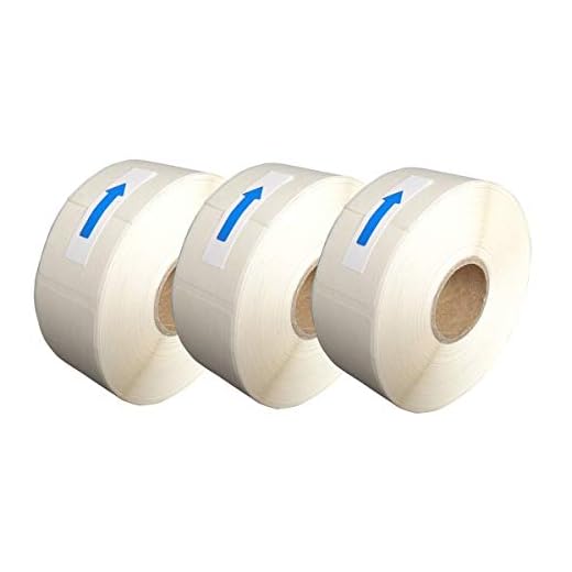 L LIKED Blank White 1 x 2 Inch Dissolvable Labels for Food Rotation Prep roll of 500 (3 Rolls)