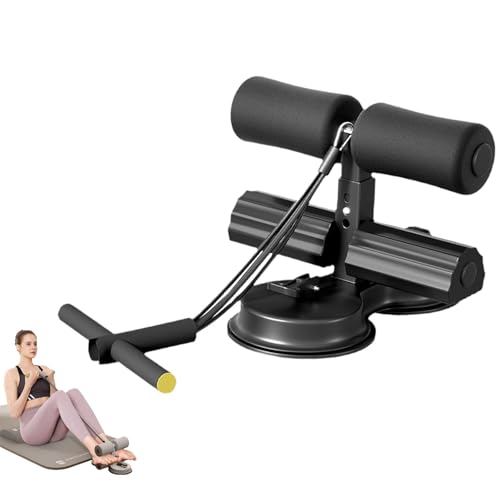 Sit Up Trainingsgeräte, Sit Up Bar Fußhalter, Tragbare Sit Up Ausrüstung, 3-stufig Einstellbar mit 2 Starken Saugnäpfen & Elastischem Seil, Bauchmuskeltrainingshilfen für Füße und Beinkraft (Schwarz) Sit Up Trainingsgeräte, Sit Up Bar Fußhalter, Tragbare Sit Up Ausrüstung, 3-stufig Einstellbar mit 2 Starken Saugnäpfen & Elastischem Seil, Bauchmuskeltrainingshilfen für Füße und Beinkraft (Schwarz)
