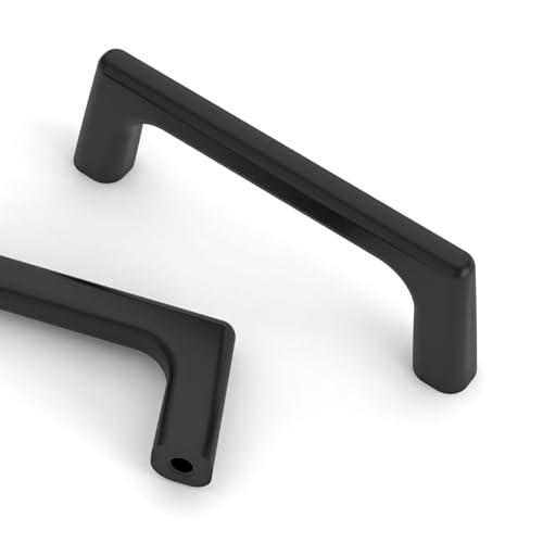 Image of Asidrama 10 Pack 3 Inch(76mm) Matte Black Cabinet Pulls Cabinet Handles Cupboard Handles Kitchen Cabinet Hardware for Cupboard Drawer Pulls