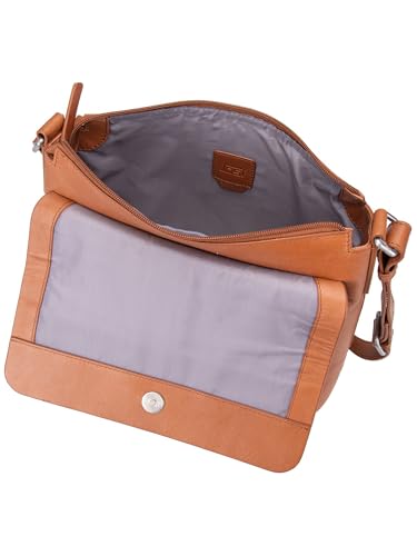 Bolso de hombro JOST en cuero marrón cognac para el día a día moderno 7