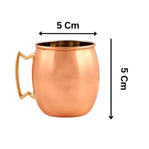 Omg Deals Handcrafted 100% Copper Bar Cocktail/Wine Glasses/Shot Glasses Capacity - 2 Ounce. (Simple Mug, 50) #TOP2