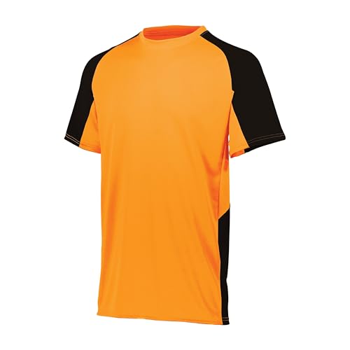 Augusta Sportswear X-Large Youth Cutter Jersey: Moisture-Wicking Baseball & Softball Top, Short Sleeve Athletic Apparel for Boys, PO/BK -  1518.Y59.XL