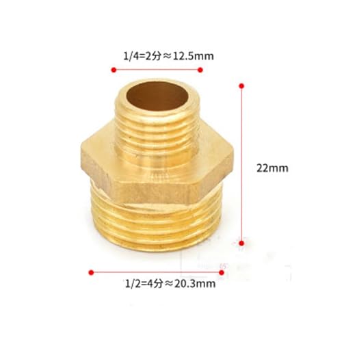 Conector de latón de 1/4 pulgada con acabado hexagonal resistente para conducción de aceite 3