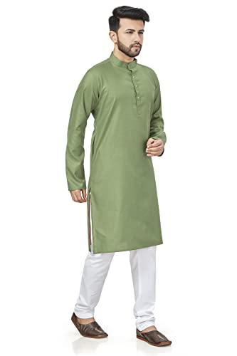 Image of BE ACTIVE Linen Blend Solid Pattern Trendy Comfortable Stylish Full Sleeve Kurta Men's Ethnic Wear