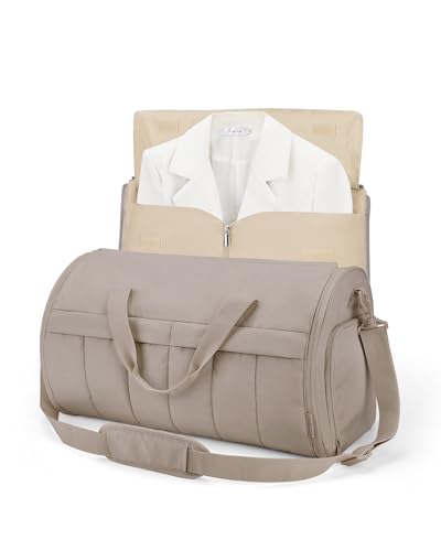 BAGSMART Convertible Water-Resistant Garment Duffel Bag