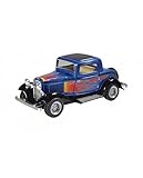 Playmaker Toys 1932 Ford 3 Window Coupe with Flames Car Vehicle Toy, 5-inch Length, Kids Interactive Play Toys